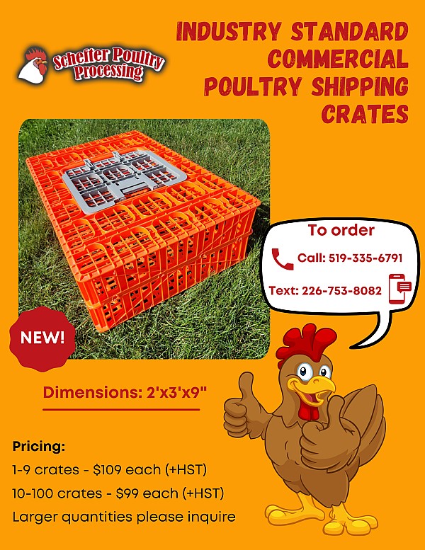 New Industry-Standard Commercial Poultry Shipping Crates 